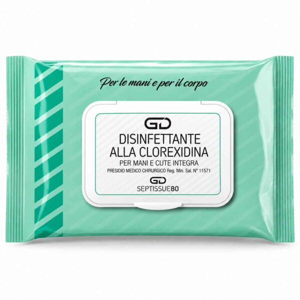 GOLMAR - Septissue80 salviette disinfettante alla clorexidina per mani e cute