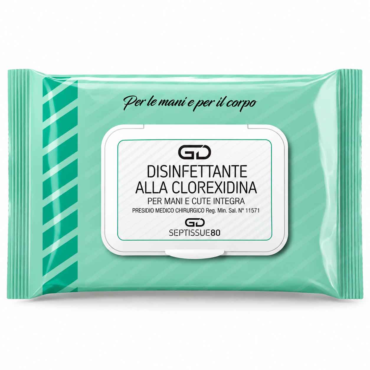 GOLMAR - Septissue80 salviette disinfettante alla clorexidina per mani e cute