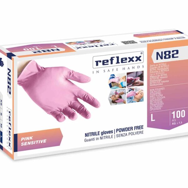 Guanti Nitrile – Reflexx Pink 100pz