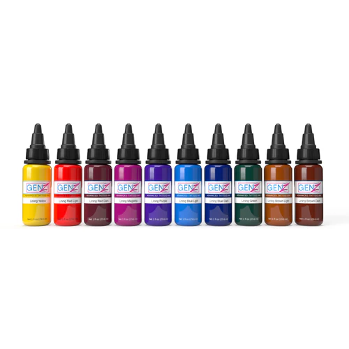 Intenze GEN-Z Tattoo Ink – Lining Set 10 Colori 10x30ml