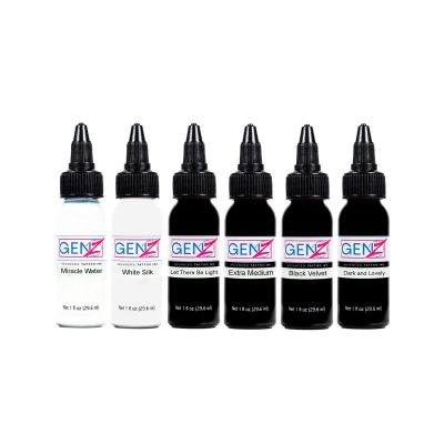 Intenze GEN-Z Tattoo Ink – Gangster Grey Set 6x30ml