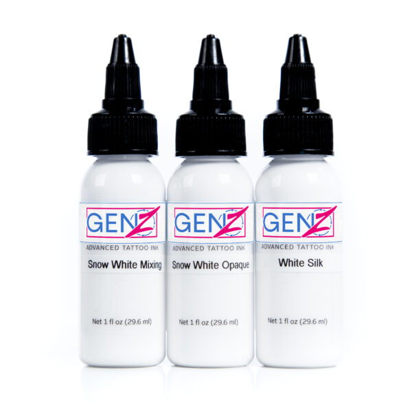 Intenze GEN-Z Tattoo Ink – White Complete Set 3x30ml