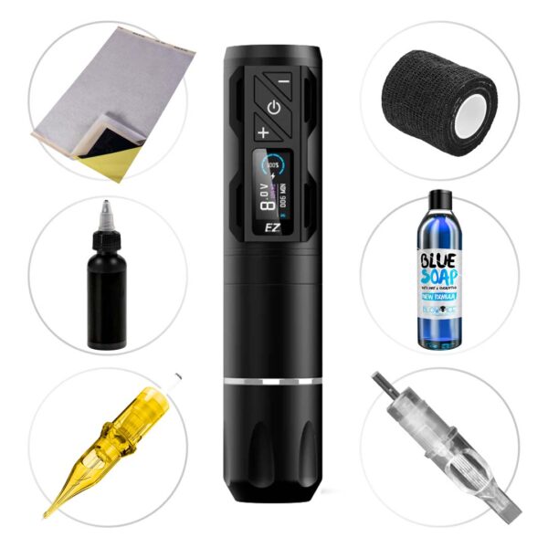 Kit Starter Completo con Ez P2PRO Tattoo Pen Wireless