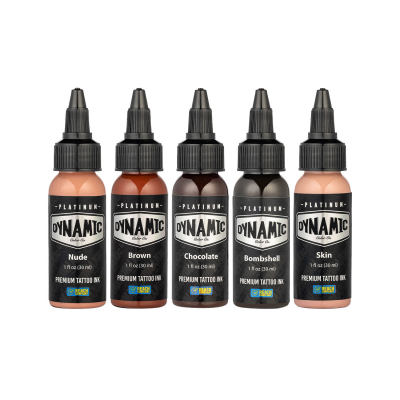 Dynamic Platinum Tattoo Ink - Set Flesh 5 x 30 ml