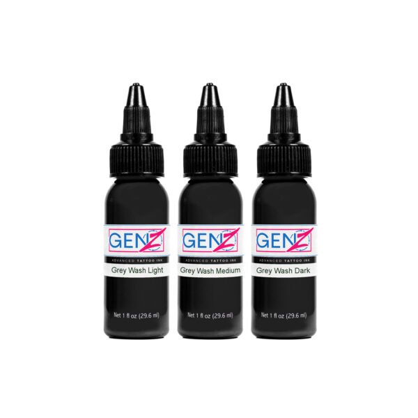 Intenze GEN-Z Tattoo Ink – Grey Wash Set 3x30ml