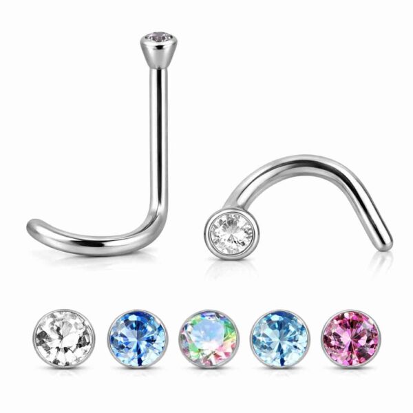 T Nostril - Piercing Naso Brillantino - TITANIO STERILE