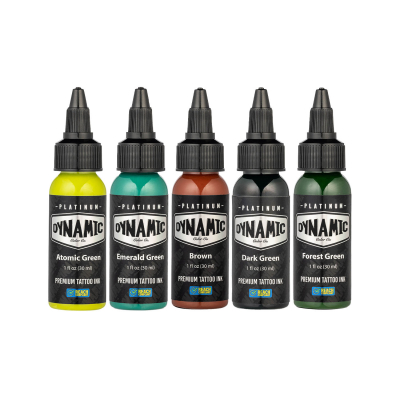 Dynamic Platinum Tattoo Ink - Set Earth 5x 30 ml