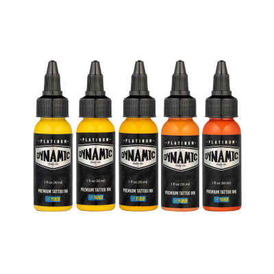 Dynamic Platinum Tattoo Ink - Set Fire 5 x 30 ml