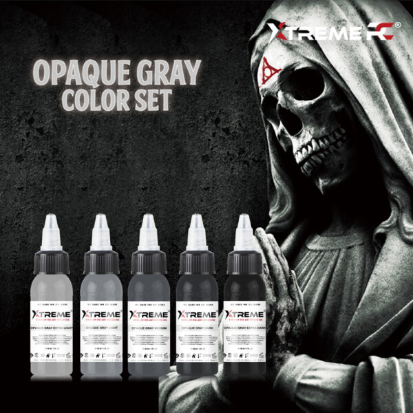 XTREME ADVANCED TATTOO INK - OPAQUE GRAY SET 5X30ML