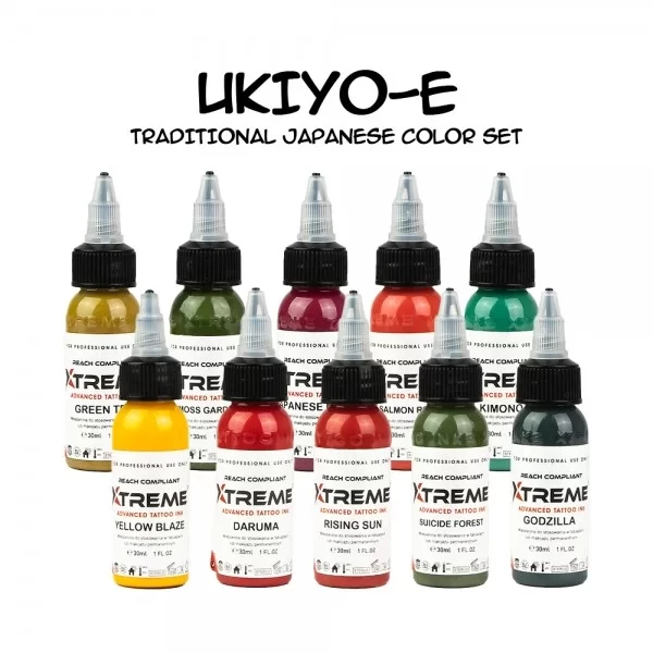 Xtreme Ink - Ukiyo e Traditional Japanese Color Set 10x30ml