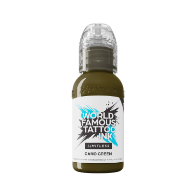 World Famous Limitless Tattoo Ink Camo Green 30ml