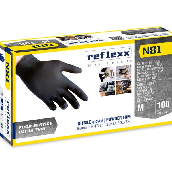 Guanti Nitrile - Reflexx Black N81