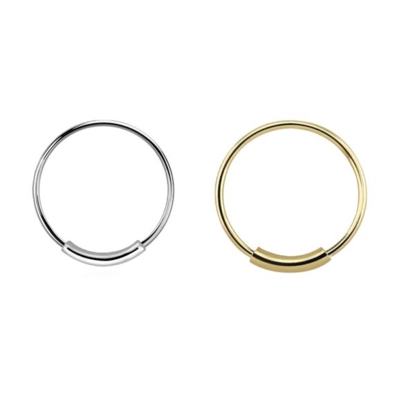 Cerchio Sottile Argento Pieno o Placcato Oro 18kt