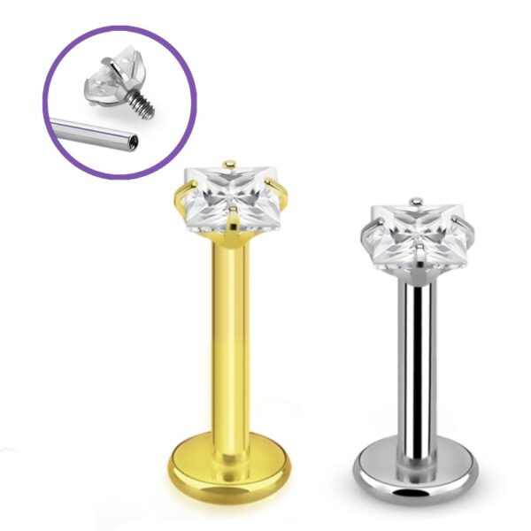 l T Labret Griffe è un gioiello raffinato e sicuro, progettato per offrire il massimo comfort. Realizzato interamente in titanio da implantologia ASTM F136 (G23), garantisce un'elevata biocompatibilità, riducendo al minimo i rischi di allergie e rigetto