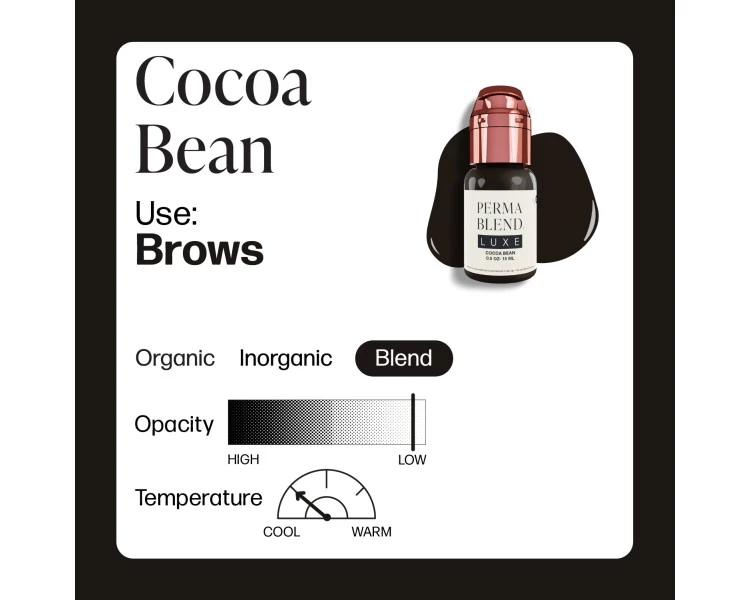 Perma Blend Luxe PMU Ink - The Chocolate Collection Cocoa Bean 15 ml - immagine 3