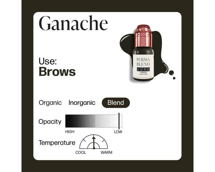 Perma Blend Luxe PMU Ink - The Chocolate Collection Ganache 15 ml - immagine 3