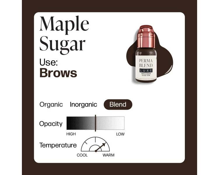 Perma Blend Luxe PMU Ink - The Chocolate Collection Maple Sugar 15 ml - immagine 3