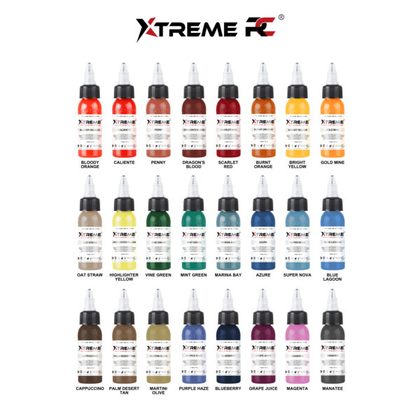 XTREME ADVANCED TATTOO INK - 24 COLOR SET 24X30ML