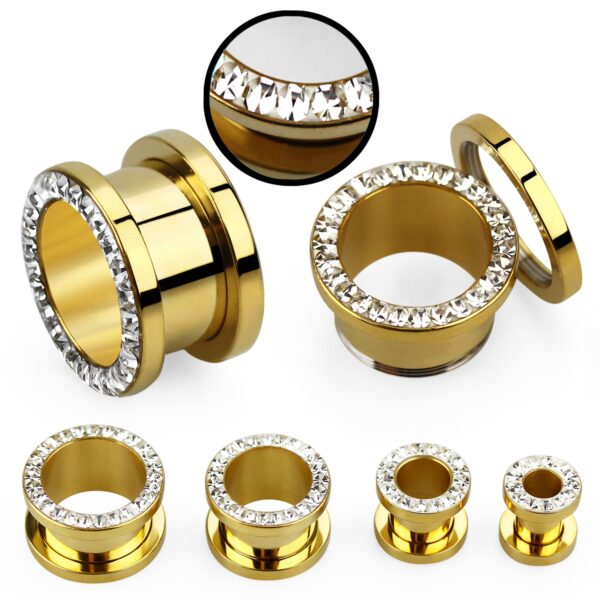 S Tunnel Flash Crystal Gold