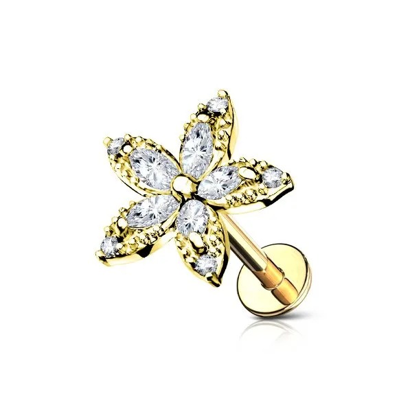 Il S Labret EMMA è un gioiello elegante in Titanio F136, perfetto per piercing come medusa, monroe, labret vari, trago, helix, rook, lobe e upper lobe