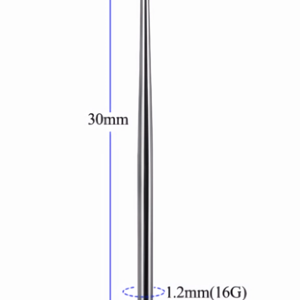 T Insertion Pin Taper - Inseritore Per Piercing - PER FILETTATURA INTERNA, 1.2 mm (0.9)