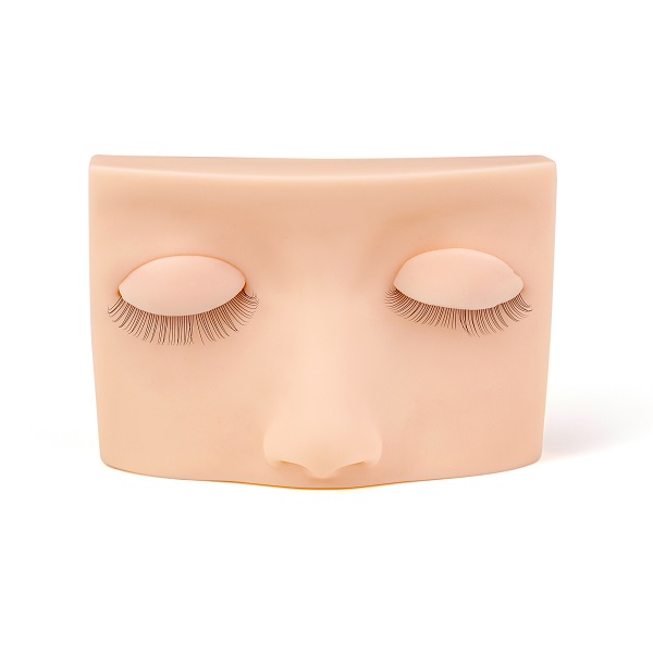 Mezzo Viso 3D in Silicone con Ciglia per Pratica Pmu