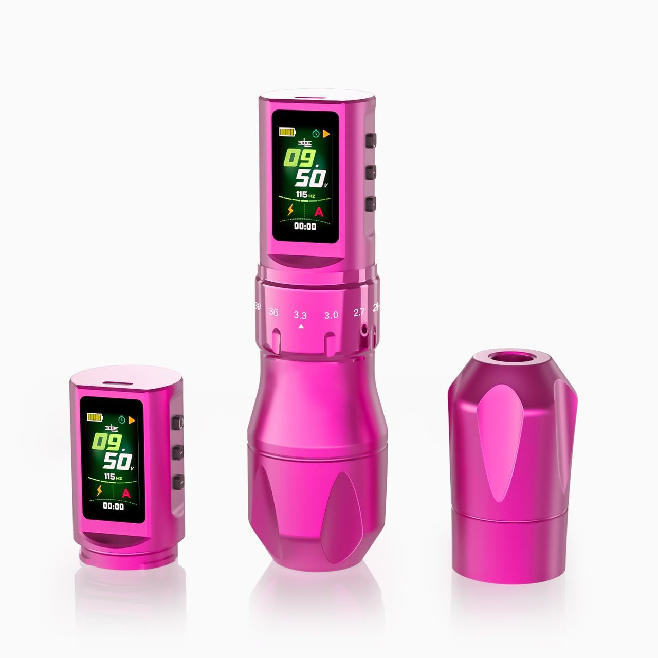 Edge Domino V2 Tattoo Pen Wireless Stroke Regolabile - Shocking Pink - immagine 5