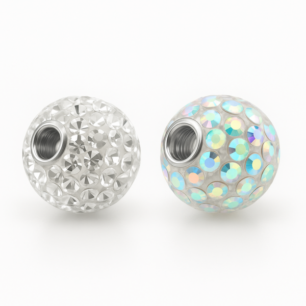 S Palline Resina con Swarovski