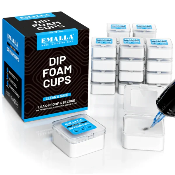Tazze Emalla Dip Foam Cups Per Pulizia Aghi e Cartucce