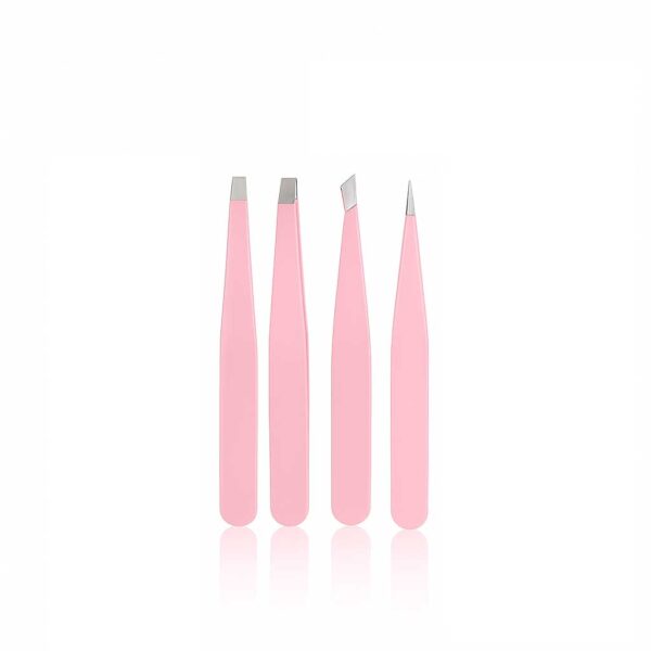 Set 4 Pinzette in Acciaio - Pink