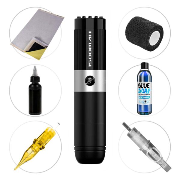 Kit Starter Completo con Tattoo Pen Ez Filter Wireless – Stroke Regolabile