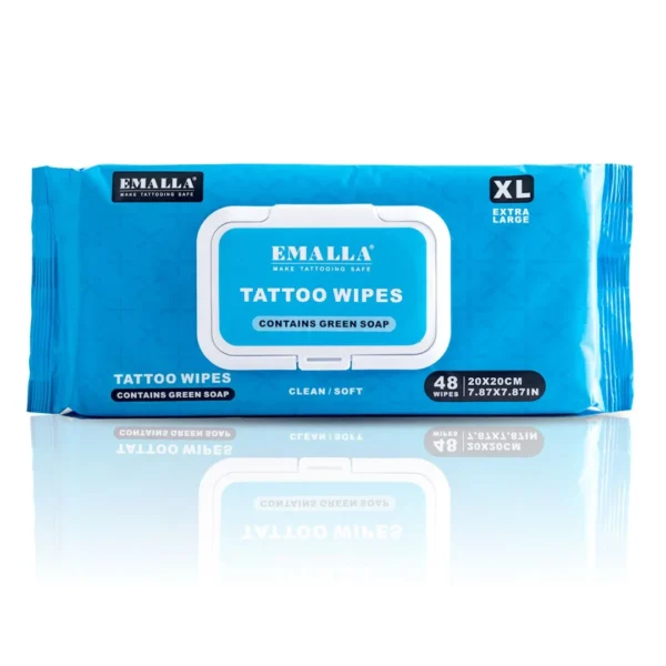 Emalla Tattoo Green Soap Wipes 20x20cm 48 pezzi
